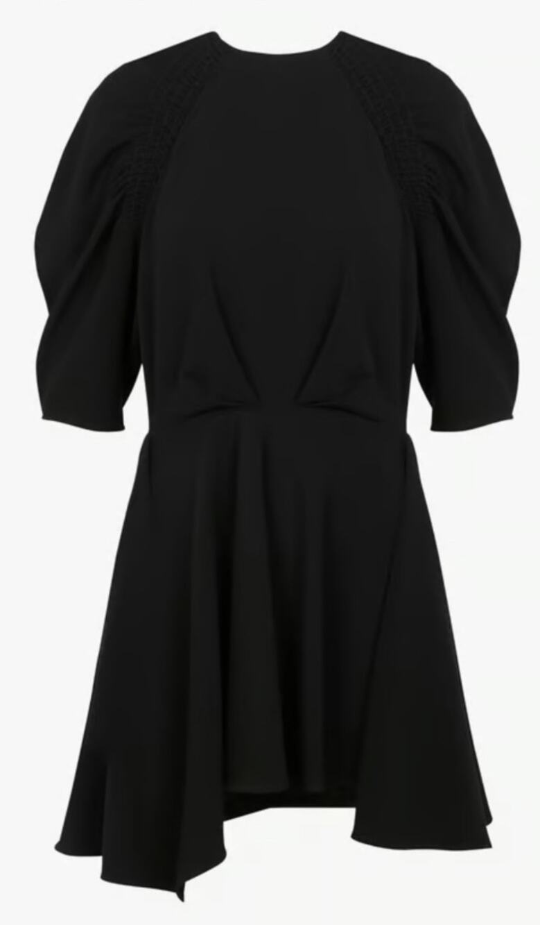 IRO PARIS Nura Mini Dress Black Size 36 US Small 3/4 Puff Sleeve NWT